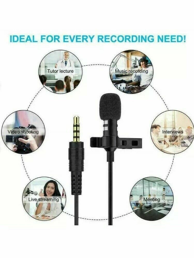 Metallic Clip-On Mini Lavalier Microphone for Mobile Phones and PCs