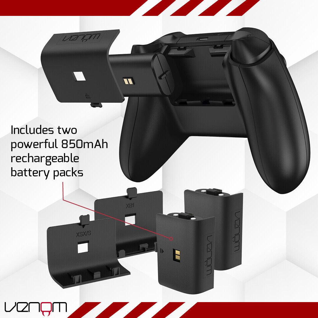 Xbox Charging Dock with Rechargeable Batteries for Series X Series S Xbox One