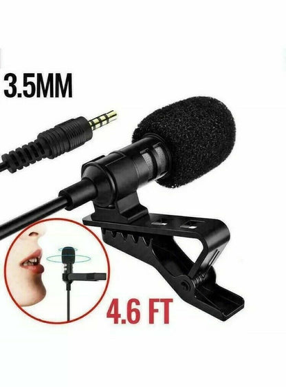 Metallic Clip-On Mini Lavalier Microphone for Mobile Phones and PCs