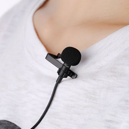 Metallic Clip-On Mini Lavalier Microphone for Mobile Phones and PCs